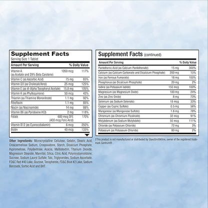 Earth's Splendor Women's Multivitamin, Overall Wellness Support, Multimineral Supplements, Helps Support Metabolism, Vitamin B12, Vitamin A, C, D, E, K, B6, Biotin (120 Immune Support Tablets)