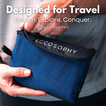 ECCOSOPHY Microfiber Gym Towel for Working Out - (60x30-Navy)
