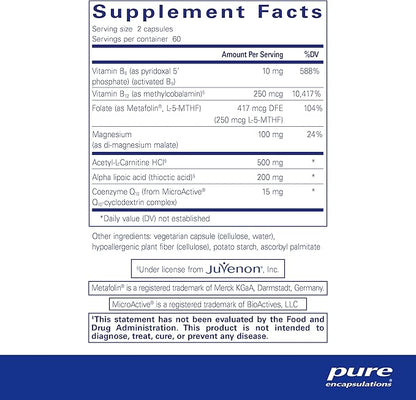 Pure Encapsulations Revita-Age Nerve | Hypoallergenic Supplement for Enhanced Cardiovascular, Metabolic and Neurocognitive Support | 120 Capsules