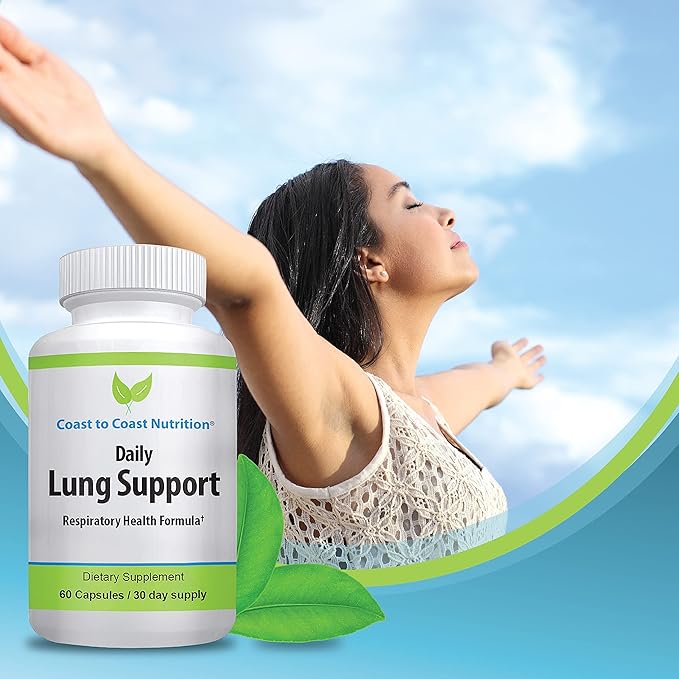 Daily Lung Cleanser & Detox Support Supplement | Refresh Your Lungs to Breath Easier | Relieve Respiratory Problems & Address Problems Like Allergies, Wheezing and Coughing | 60 Capsules