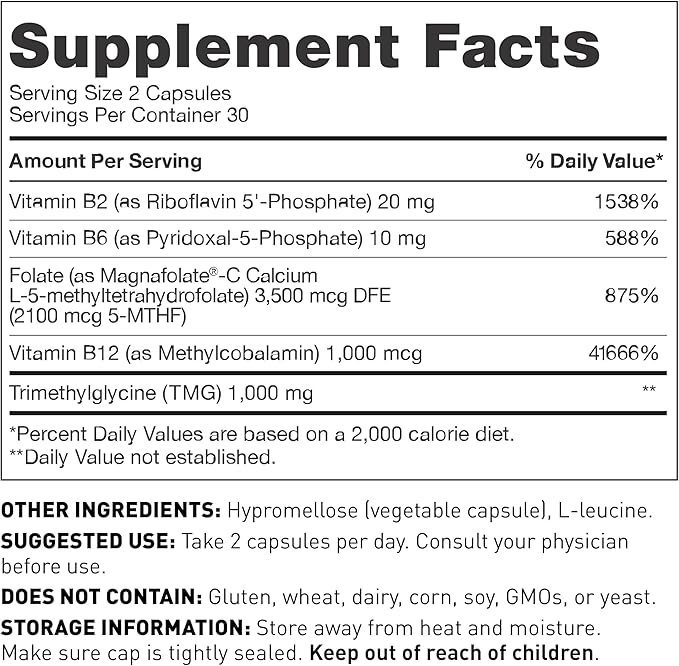 Amy Myers MD Methylation Support - Adrenal Function & Liver Health Support - Vitamin Supplement with Methylated B Vitamins & Folate - 60 Capsules (30 Servings)