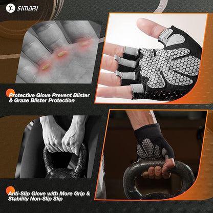SIMARI Breathable Workout Gloves for Men and Women