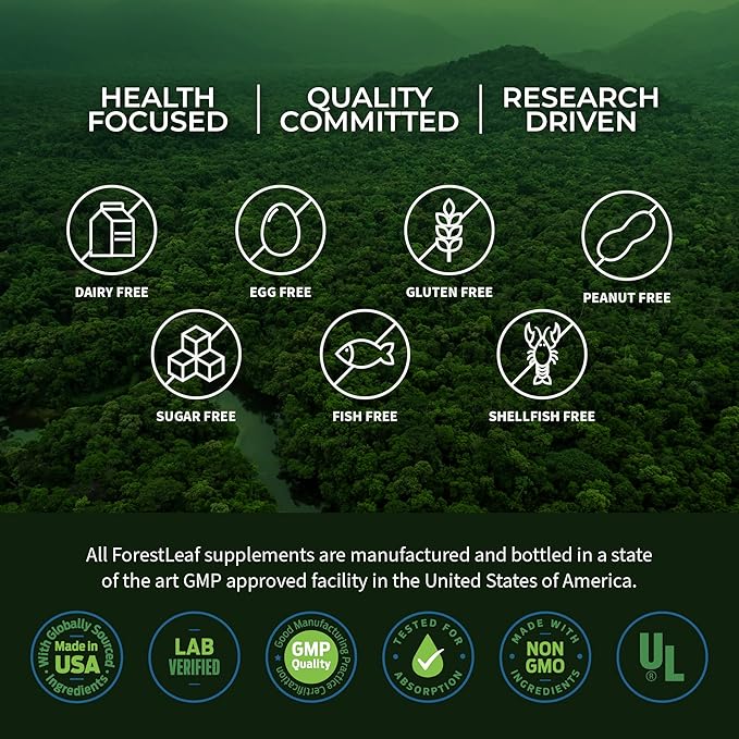 ForestLeaf Beef Organ Supplement - Grass Fed & Pasture Raised - Total Body Wellness & Performance, Organ Complex with 3000mg of Desiccated Beef Liver, Heart, Kidney, Pancreas, Spleen (180 Capsules)
