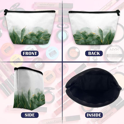 Ginkgo Leaves Elegant Floral Makeup Bag for Purse, Waterproof Funny Cosmetic Bag for Women, Zipper Travel Pouch Gift 9.5×5.9 Inch