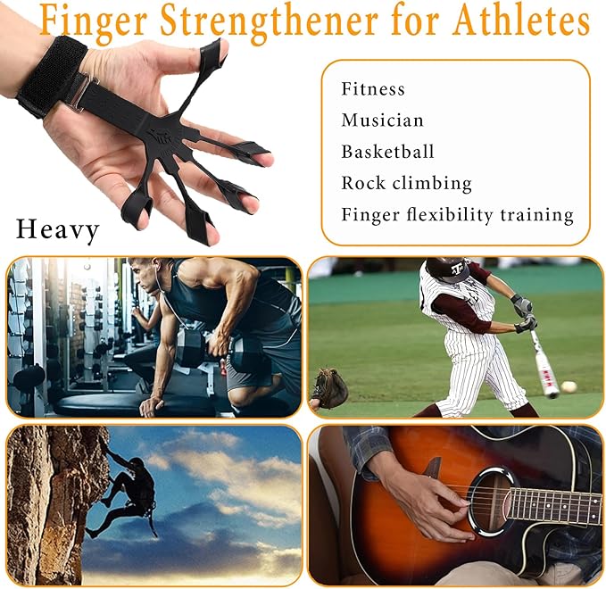 Grip Strength Trainer with Forearm Strengthener Recover(5 PCS)