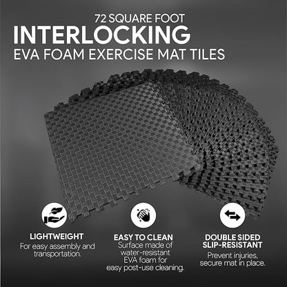 BalanceFrom Puzzle Exercise Mat with EVA Foam Interlocking
