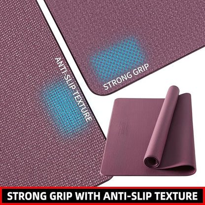 Extra Large Exercise Mat, 10'x6'/9'x6'/8'x6'/7'x5'/6'x4' (8mm/10mm) Thick Workout Mat for Home Gym Flooring, Garage, Shoe-Friendly, High-Density, MMA, HIIT, Weight Lifting, Cardio&Strength