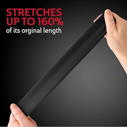 CURAD Performance Series IRONMAN Kinesiology Tape, Pain Management Technology, Sweat & Water-Resistant Athletic Tape, Compression Support for Joints & Muscles, Black, 2 x 10 inches, 1 Roll (20 Strips)