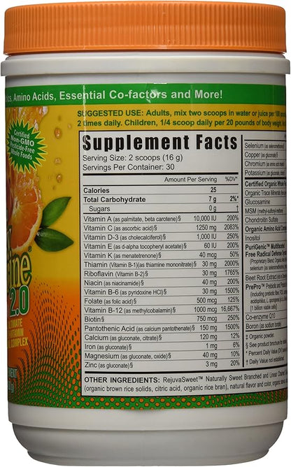 Youngevity Beyond Tangy Tangerine 2.0 Citrus Peach Fusion Multi-Vitamin & Mineral Complex - Made With Natural & Whole Foods | 8,000 ORAC