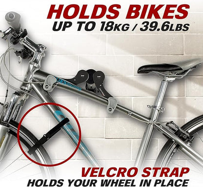 Ibera Wall Mount Hanger, Indoor Bicycle Hook Holder Storage Rack for Home or Garage