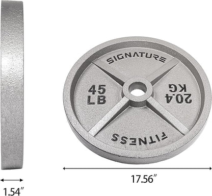 Signature Fitness Deep Dish 2-Inch Olympic Cast Iron