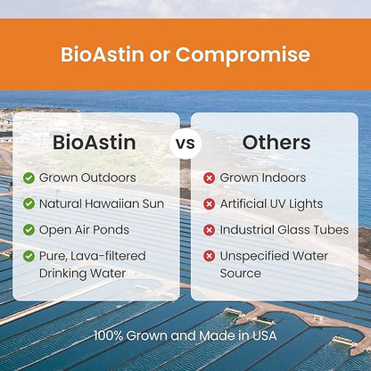 Nutrex Hawaii BioAstin Hawaiian Astaxanthin - 12mg, 60 Gummies - Farm-Direct Premium Antioxidant Supplement to Support Eye, Skin, Joint & Immune System Health - Non-GMO & Gluten-Free