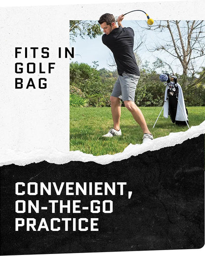 SKLZ Gold Flex Golf Swing Trainer and Warm-Up Stick - Essential Golf Accessories for Golfers, 48"/40” Golf Equipment for Distance, Balance Building, Power & Grip Training, Portable & Course-Legal