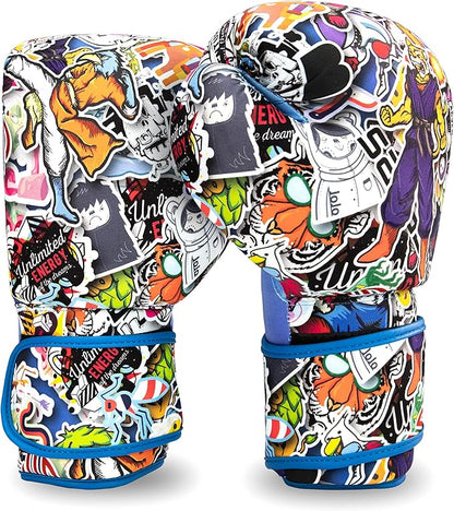 Sanabul Sticker Bomb Adult Boxing Gloves Kickboxing MMA training Punching Heavy Bag