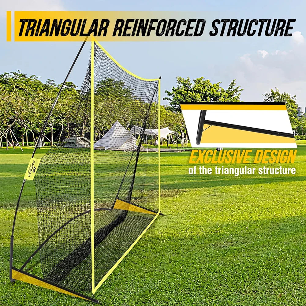 PodiuMax 10x7ft Golf Hitting Net | Driving Range for Backyard & Indoor | Also Suitable for Soccer, Baseball, Softball Practice with Carrying Bag
