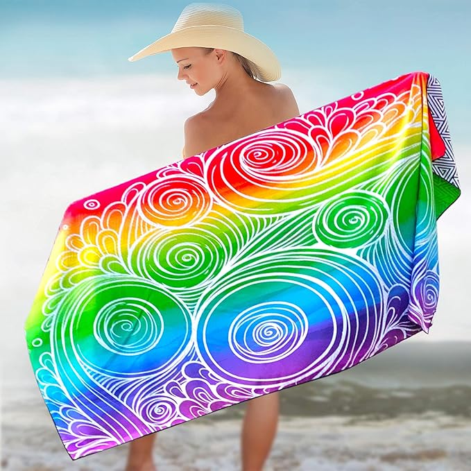 Elite Trend Microfiber Beach Towel - Extra Large 78x35 Inch