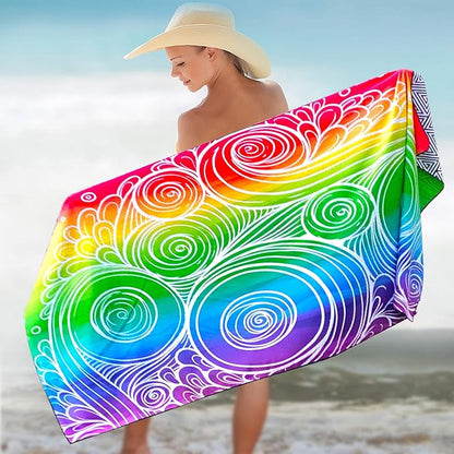Elite Trend Microfiber Beach Towel - Extra Large 78x35 Inch