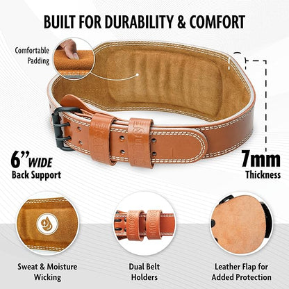 DMoose Weight Lifting Belt - Squat and Gym 7MM Premium