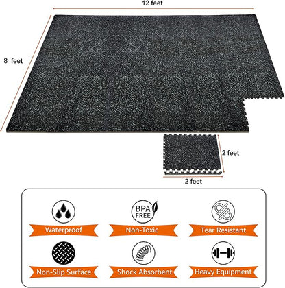 Sivan Fitness 1/2" Thick Rubber Top High-Density EVA