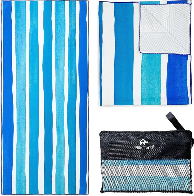 Elite Trend Microfiber Beach Towel - Extra Large 78x35 Inch