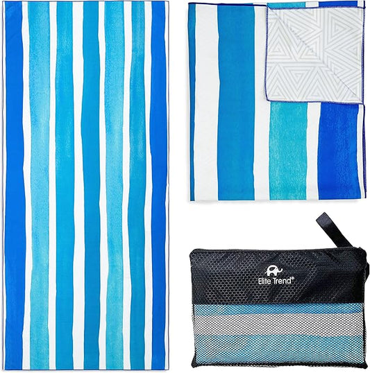 Elite Trend Microfiber Beach Towel - Extra Large 78x35 Inch
