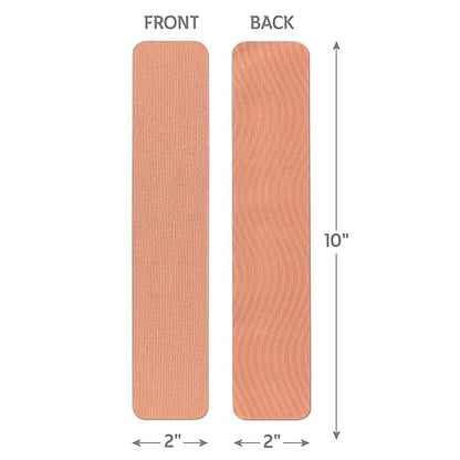 CURAD Performance Series IRONMAN Kinesiology Tape, Pain Management Technology, Sweat & Water-Resistant Athletic Tape, Compression Support for Joints & Muscles, Beige, 2 x 10 inches, 1 Roll (20 Strips)
