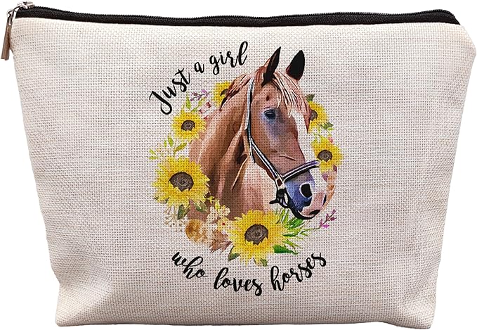 Horse Gifts - Animal Makeup Bag for Horse Lovers