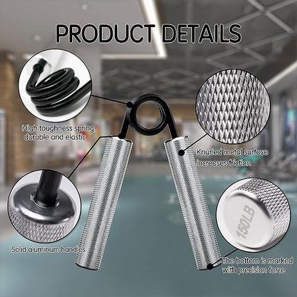 Grip Strength Trainer 50LBS-300LBS Metal, 6 Piece Set (50lb–200lb)