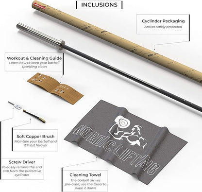 Barbell 7' Olympic for CrossFit & Weightlifting - 1500 Lb