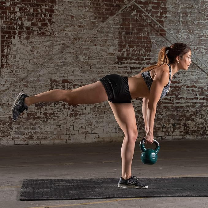 ProsourceFit Vinyl Coated Cast Iron Kettlebells for Full