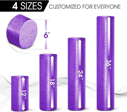 Yes4All High-Density Foam Roller for Back Pain Relief 12, 18, 18, 24, 24, 36 36 inch