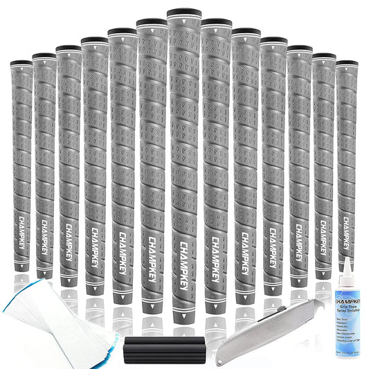 CHAMPKEY WRAP-Y Rubber Golf Grips 13 Pack Come with All Repair Kits - High Feedback and Traction Golf Club Grips