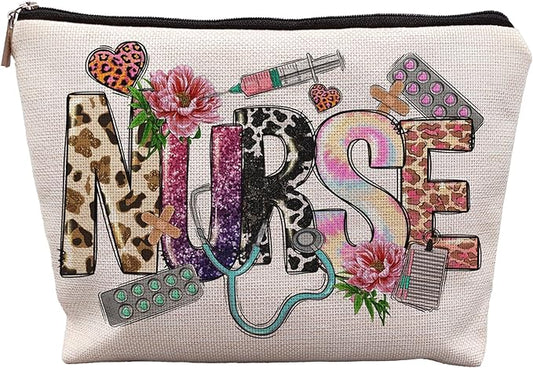 Western Nurse Makeup Bag, Nurse Gifts for Women, Nurse Appreciation Gifts, Registered Nurse RN Gifts, Nurse Practitioner Gifts for Women Cosmetic Bag, Nurse Graduation Gifts, Nurse Makeup Pouch