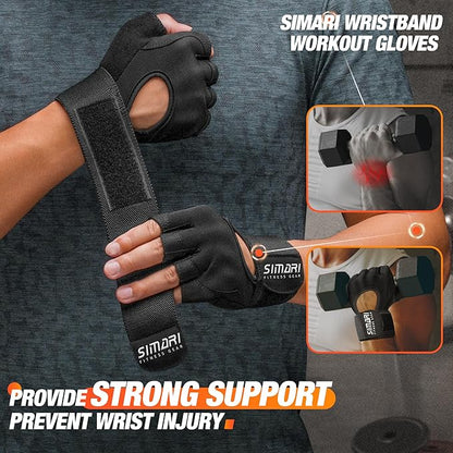 SIMARI Breathable Workout Gloves for Men and Women
