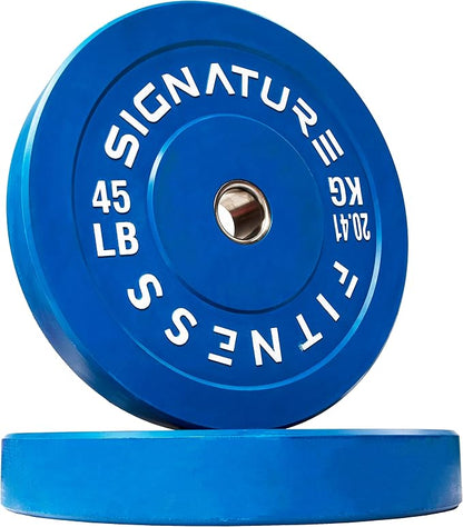 Olympic Bumper Plates, 2" Weight Plates for Strength Training & Weightlifting, Pairs, Sets or Sets with 7FT Barbell, Multiple Options