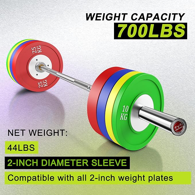 Olympic Barbell Bar EZ Curl Bar Weightlifting Barbell 2 Inch