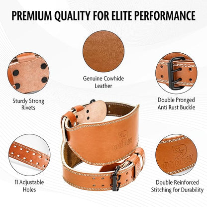 DMoose Weight Lifting Belt - Squat and Gym 7MM Premium