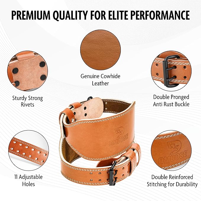 DMoose Weight Lifting Belt - Squat and Gym 7MM Premium