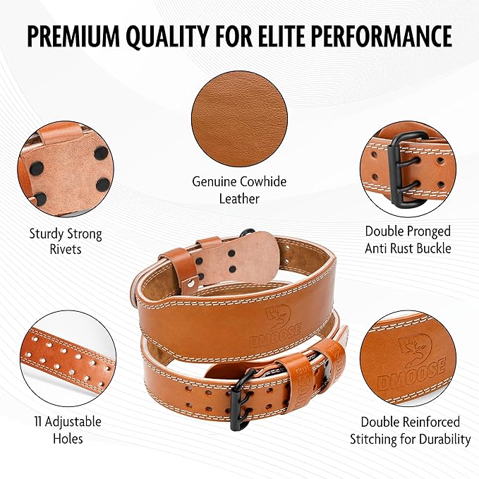 DMoose Weight Lifting Belt - Squat and Gym 7MM Premium