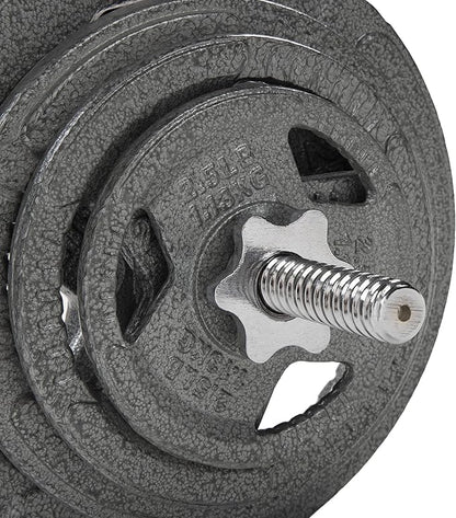 Signature Fitness Standard Threaded Curl Barbell Curl Bar 48 inch