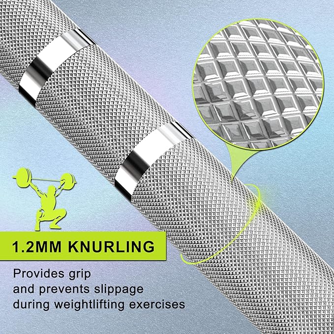 Olympic Barbell Bar EZ Curl Bar Weightlifting Barbell 2 Inch