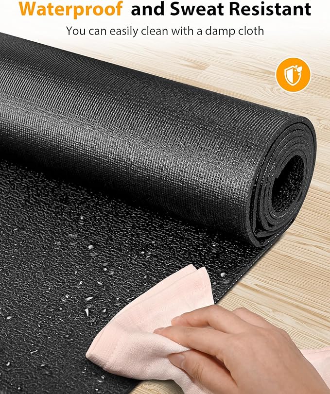 Foldable Rubber Treadmill Mat - Exercise Bike Mat