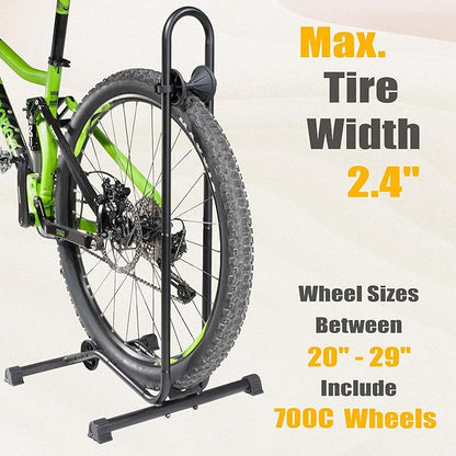 BikeHand Bike Floor Stand Parking Rack Stand - for 24"-29" Mountain MTB & Road Bikes Bicycles Indoor Outdoor Garage Storage - Classic New Version for 2 Bikes