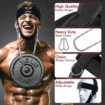 Jayefo Sports Neck Training Exerciser Harness Traps Muscle