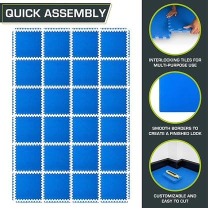 ProsourceFit Extra Thick Puzzle Exercise Mat ¾” and 1"
