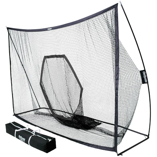 GoSports Golf Practice Hitting Net - Choose Between Huge 10 x 7 ft or 7 x 7 ft Nets - Personal Driving Range for Indoor or Outdoor Use - Designed by Golfers for Golfers