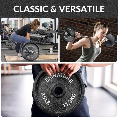Deep Dish 2-Inch Olympic Cast Iron Weight Plates with E-Coating