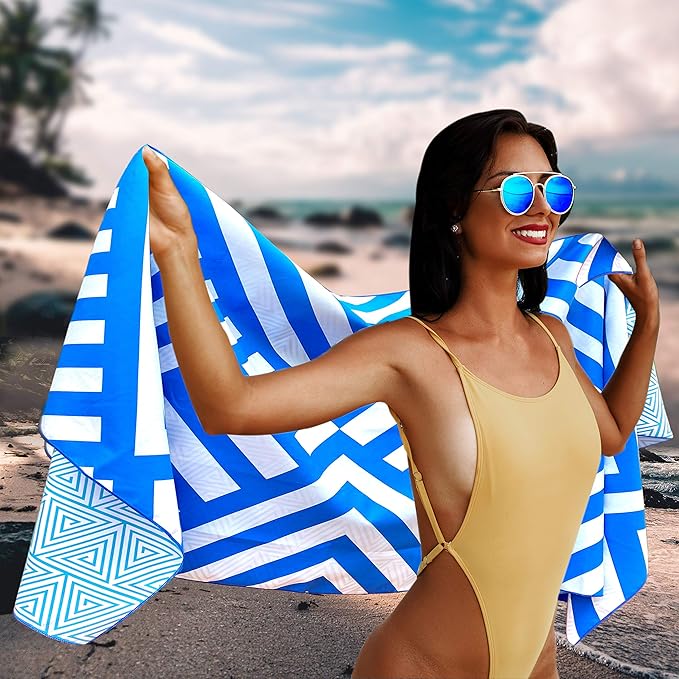 Elite Trend Microfiber Beach Towel - Extra Large 78x35 Inch