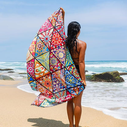 Elite Trend Microfiber Beach Towel - Extra Large 78x35 Inch