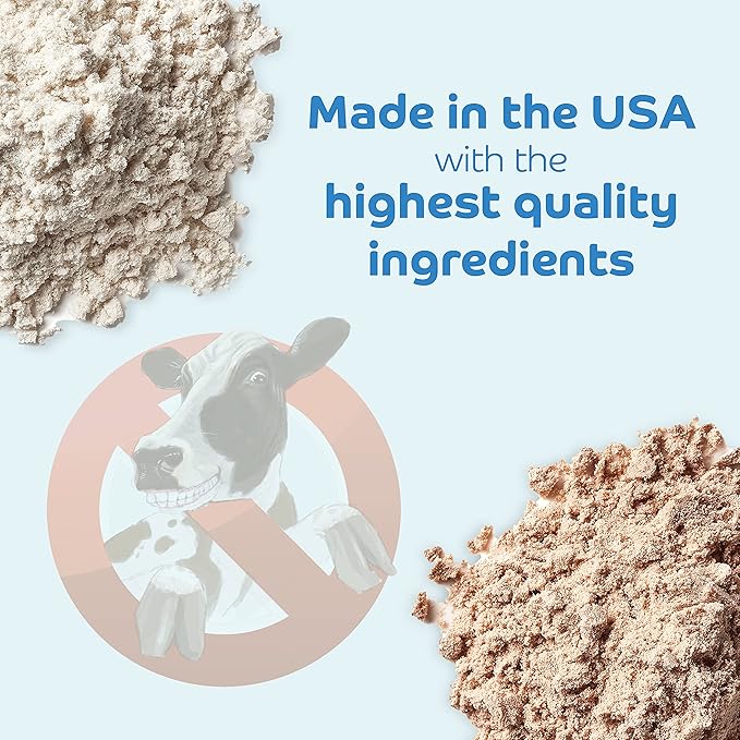 No Udder Protein | Vegan Protein Powder | Soy Free Protein Powder | Chocolate | 17g Protein | 1lb